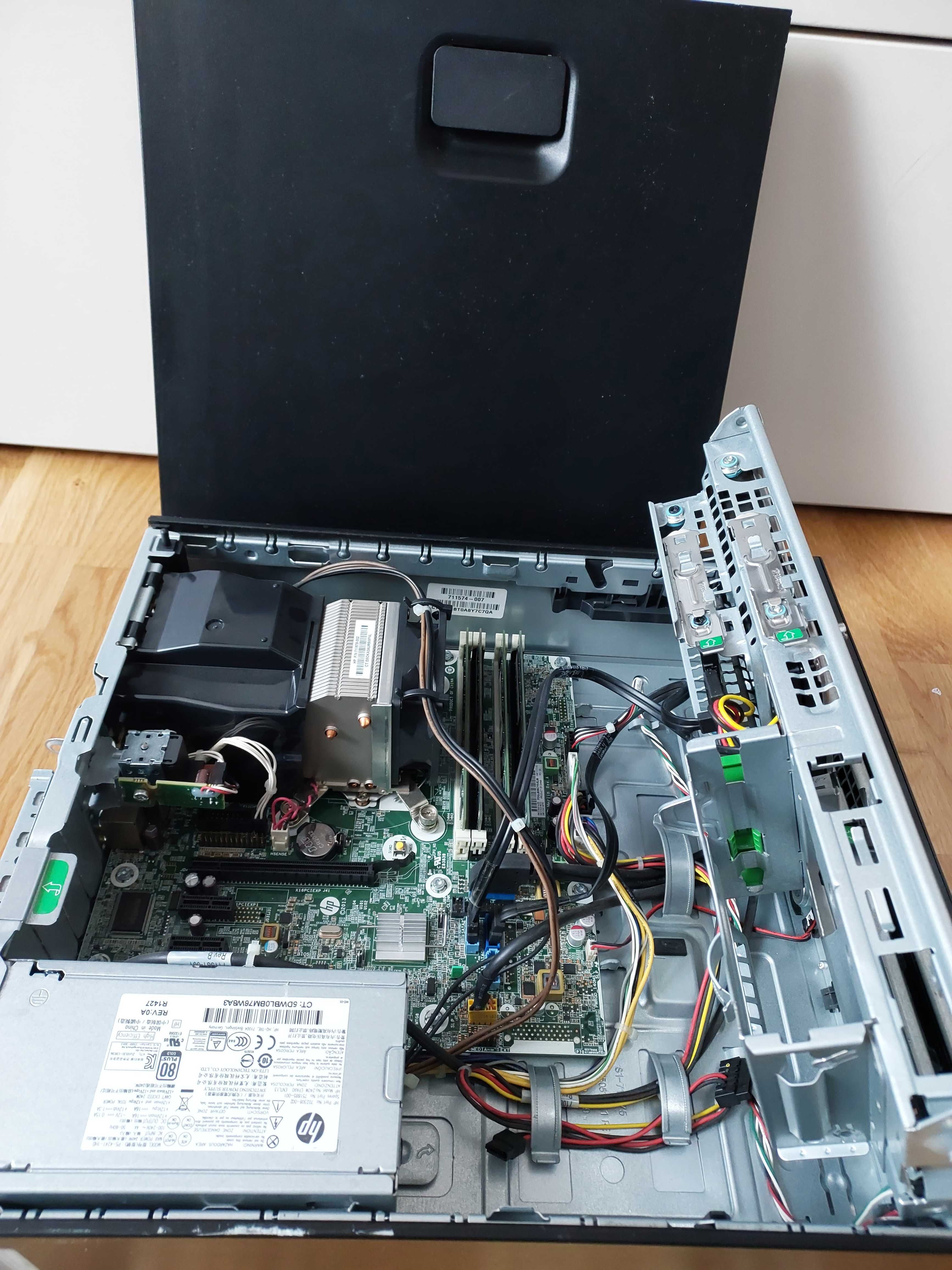 Komputer SFF HP 800 G1 i5-4570 RAM 12G SSD 256+HDD 500, Monitor 23' HP