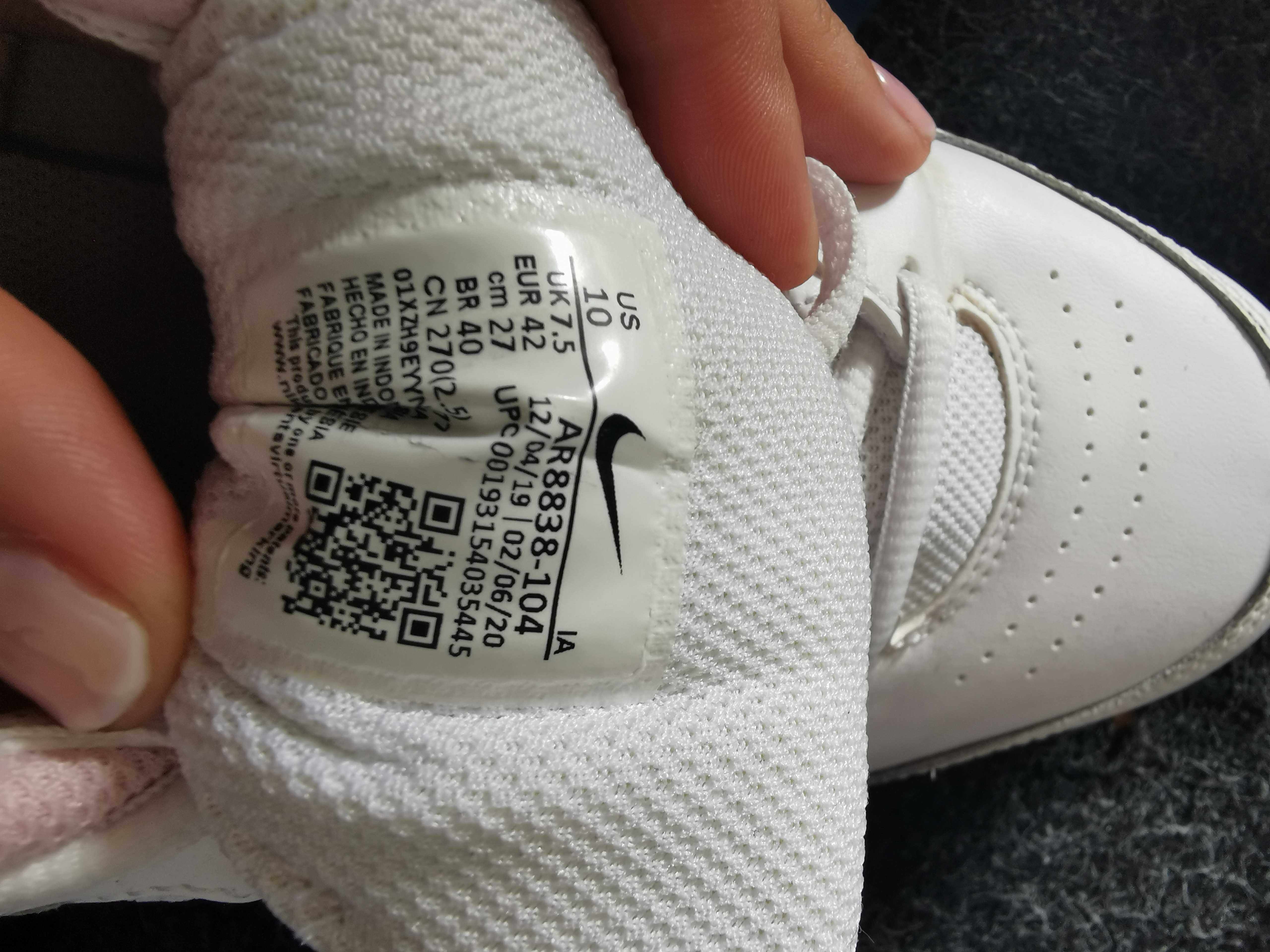 Nike Buty damskie sportowe Court Lite 2 r. 42 biało różowe NOWE