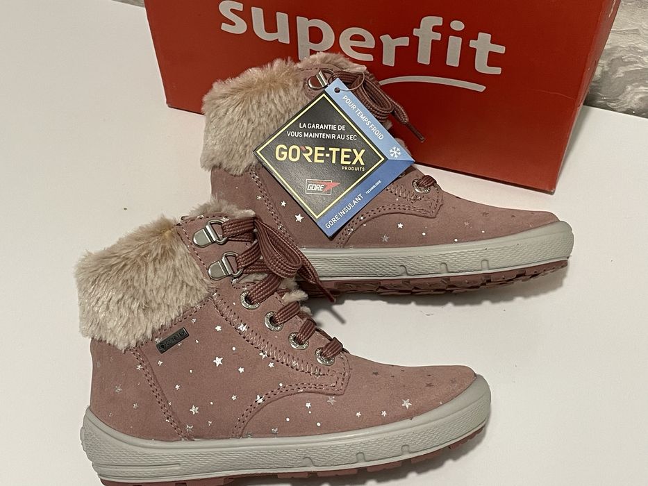 красивые кожаные зимние ботинки Superfit Gore-Tex 28 p