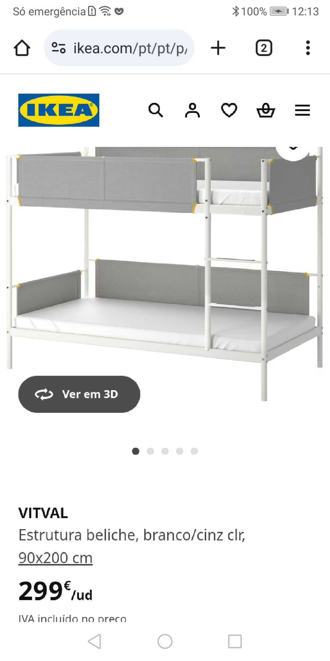 Beliche  com estrado e colchões urgente