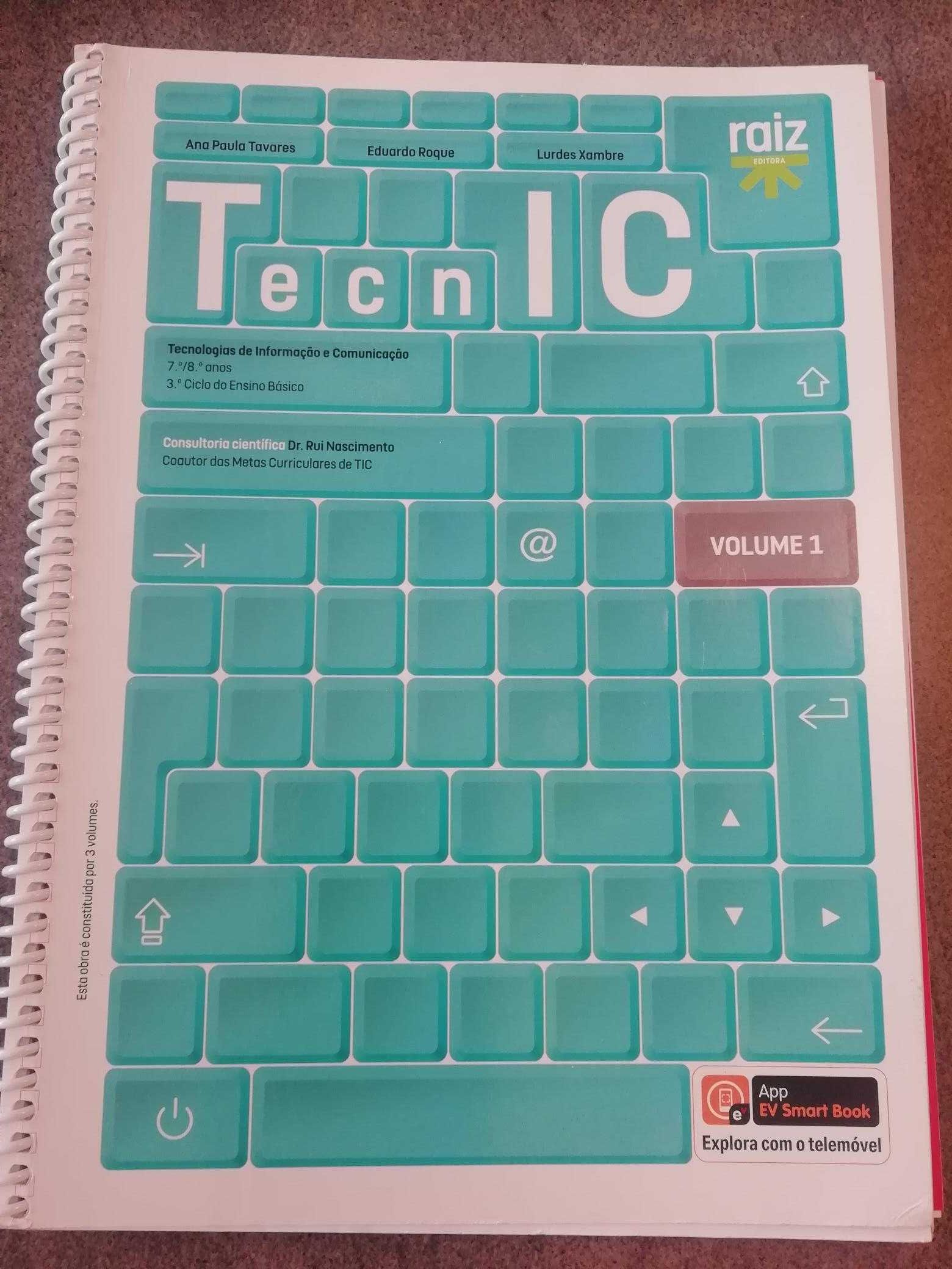 Manual de TIC 7º e 8º ano, Raiz Editora + Caderno de atividades