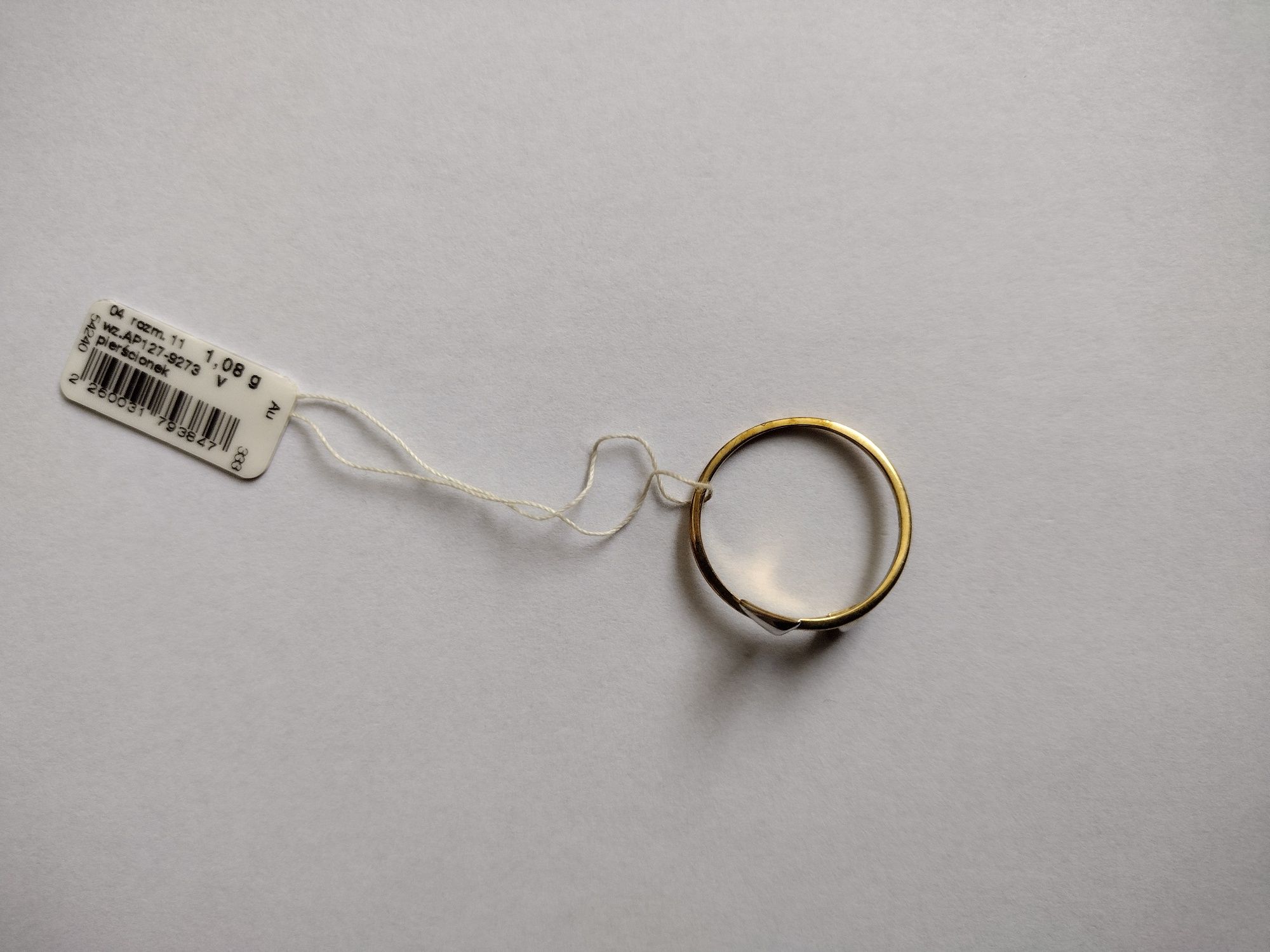 Złoty pierścionek strzała, rozmiar 11, pr. 333, 1,08g Apart - NOWY