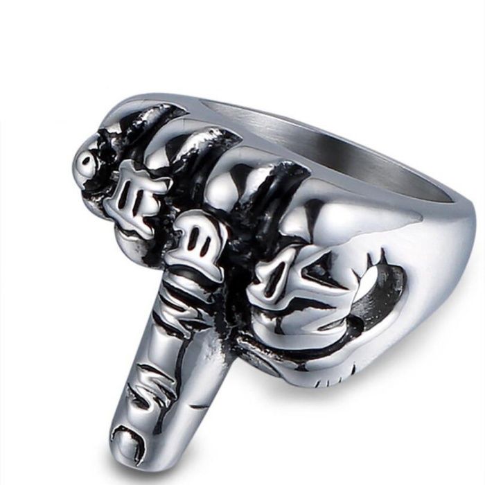 anel aneis gotico motard caveira dedo pirete manguito giving finger