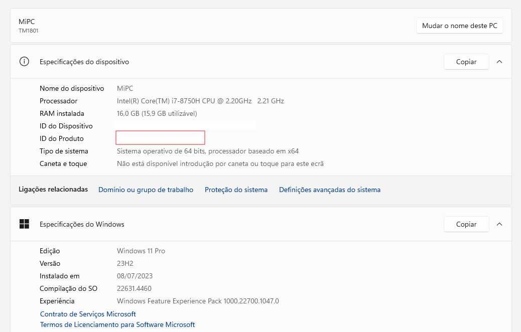 Computador portátil Xiaomi Mi Gaming TM1801