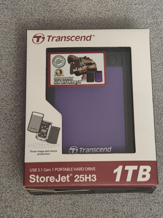 Dysk Transcend 1 TB USB 3.1 Gen 1 Portable StoreJet 25H3