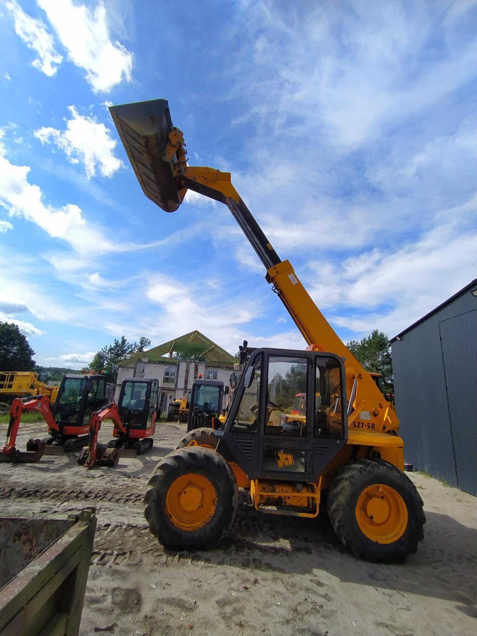 JCB 528-58 ładowarka teleskopowa Łyżka + widły  Manitou Merlo CAT
