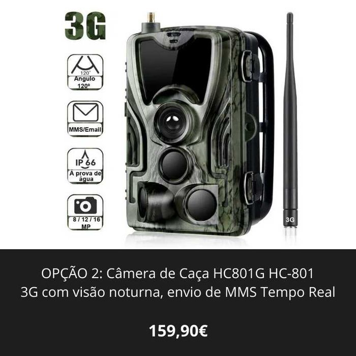 (NOVO) Câmera de Caça 2G/3G com Visão Noturna, Envio MMS em Tempo Real