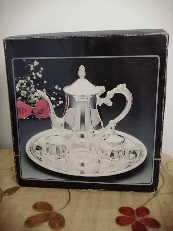 Serviço café/chá banhado prata / Silver plated coffee/tea service NOVO