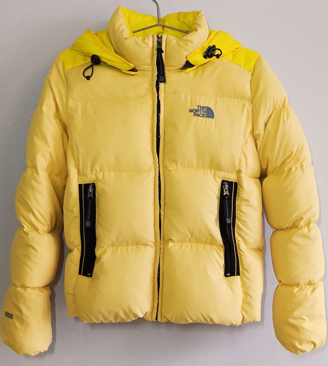 Пуховик, куртка зимняя женская The North Face 800, желтый 38/М/46