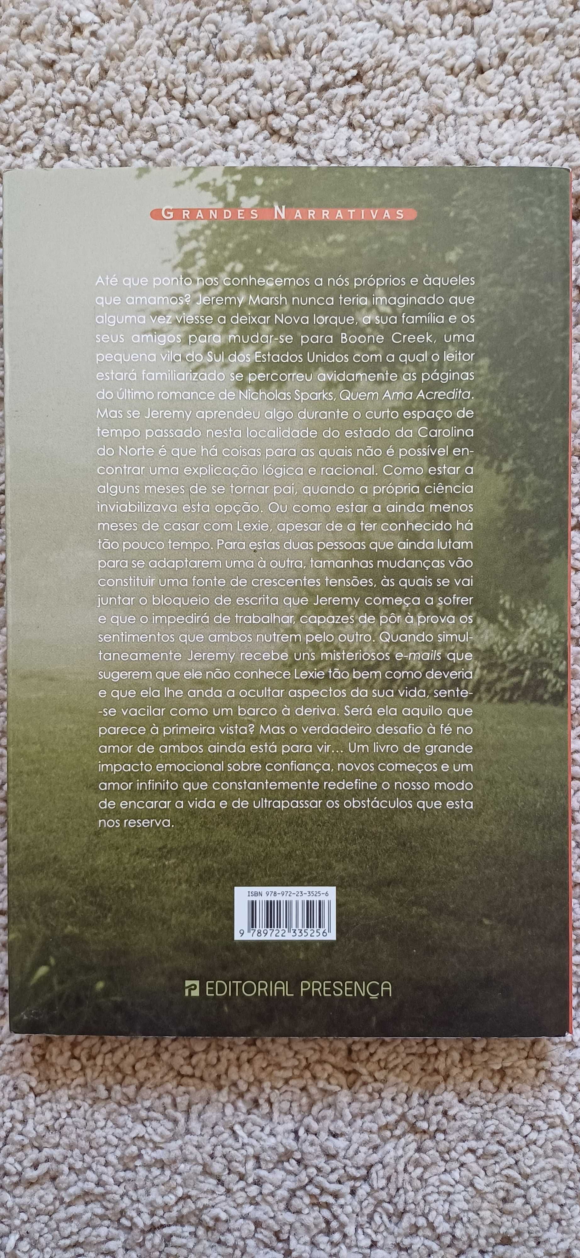 "À primeira vista" Nicholas Sparks