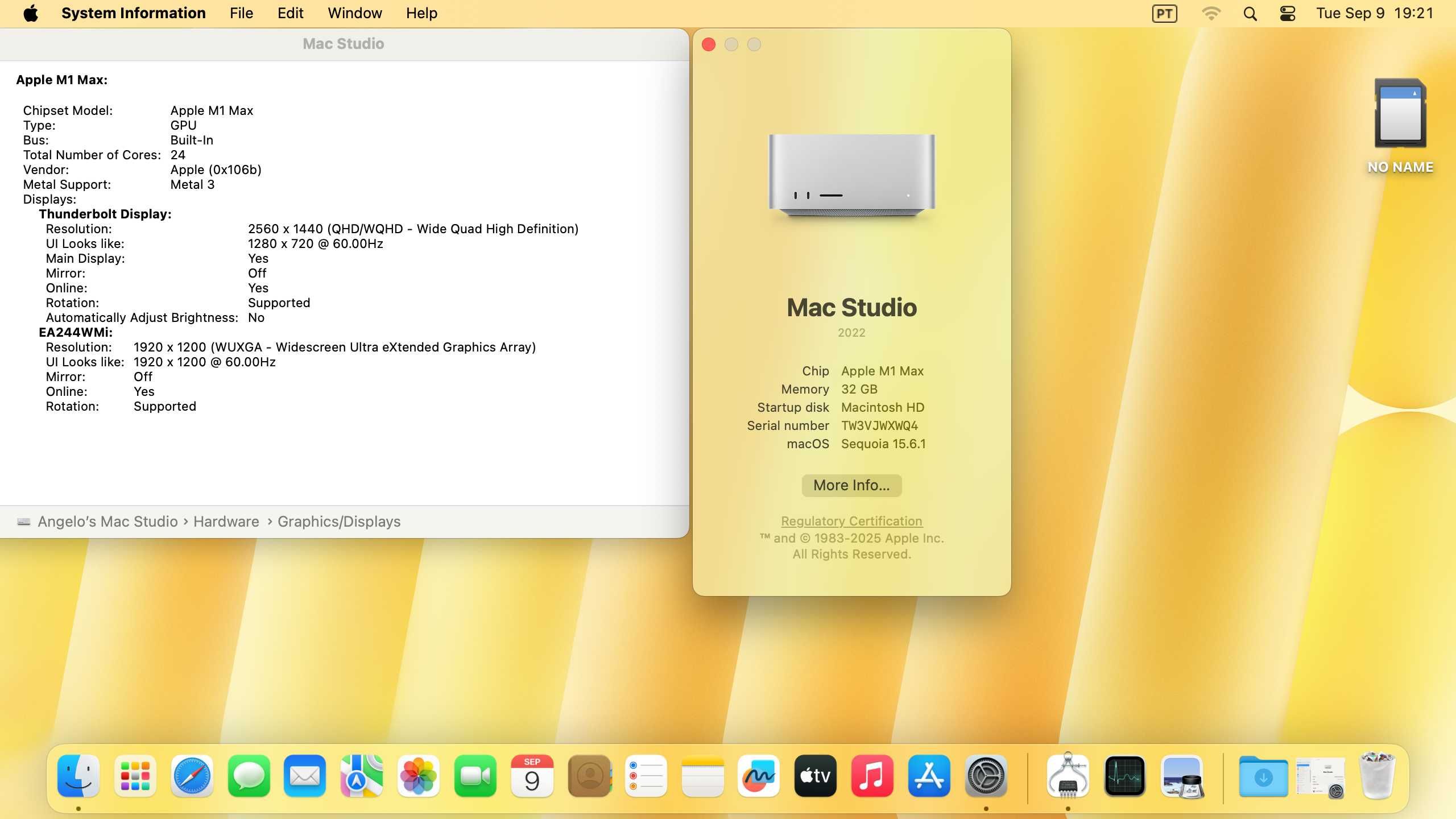 Apple Mac Studio M1 Max 24GPU 32GB Ram 512GB SSD
