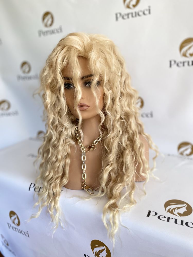 Perucci afroloki zloty blond peruka