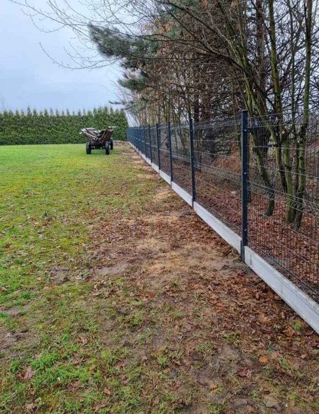 Ogrodzenie panelowe 153cm słupek 60x40x2,3m panel obejma łącznik