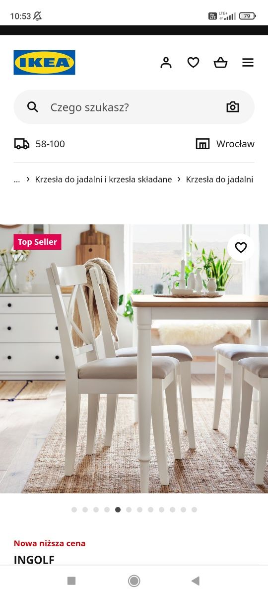 Krzesło ingolf ikea