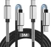 Kabel Jeenek USB C 3M do iPhone szybkie ładowanie przesył danych 2 szt