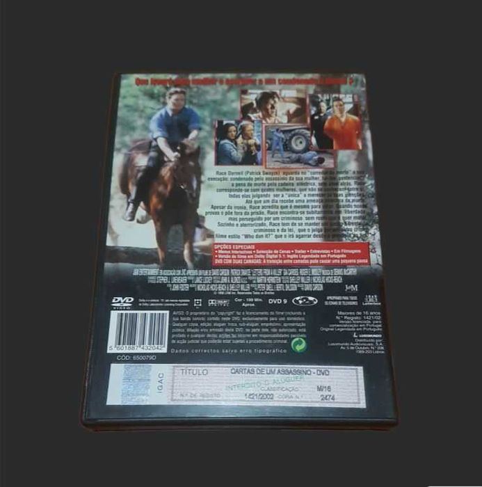 CARTAS DE UM ASSASSINO (Patrick Swayze) Baseado numa história real