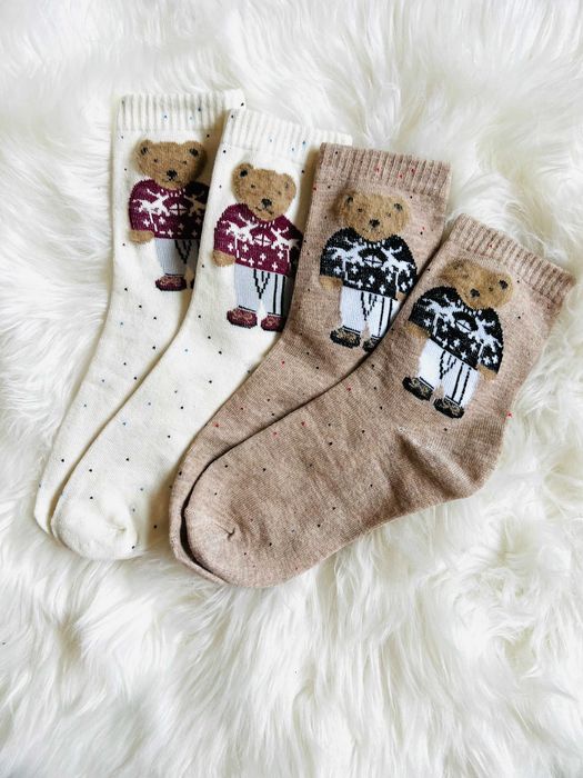 Skarpetki z modnym misiem – hit sezonu!
