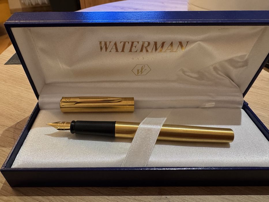 Luksusowe pióro wieczne Waterman - złocone - certyfikat autentyczności
