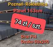 Panel ogrodzeniowy 153 x 250cm 3D fi.4 ral7016 antracyt płot przęsło