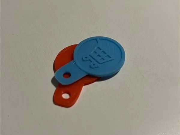Moeda de Carrinho de Compras (Tamanho 1 Euro)