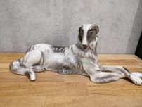 Figurka Porcelanowa Pies Borzoj ZPS WAŁBRZYCH styl Mid Century Modern