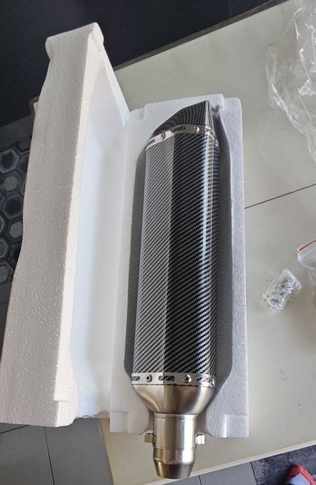 Escape em aço inoxidável, novo nunca usado para todos tipo de motas e