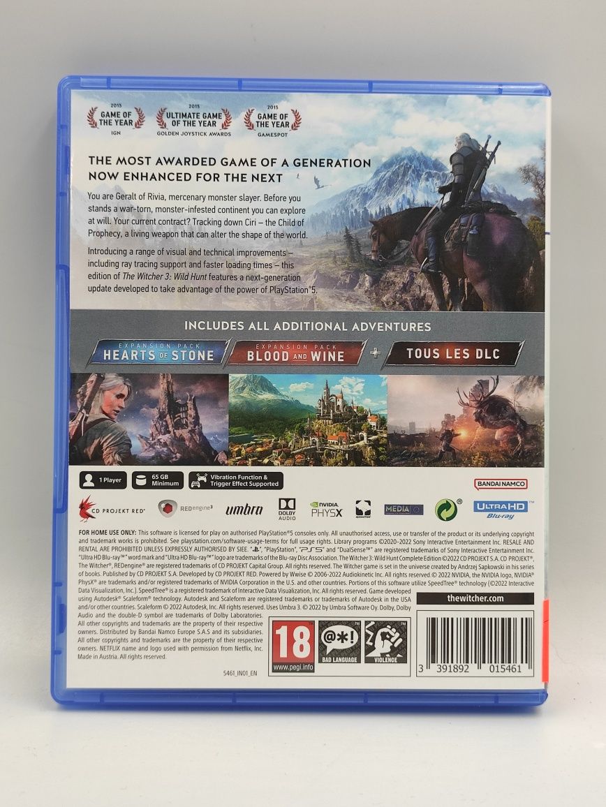 Na Lewara Gra PS5 The Witcher 3: Wild Hunt