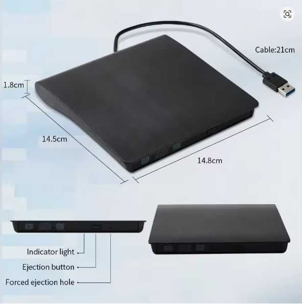 Zewnętrzna nagrywarka CD DVD-RW USB 3.0 |