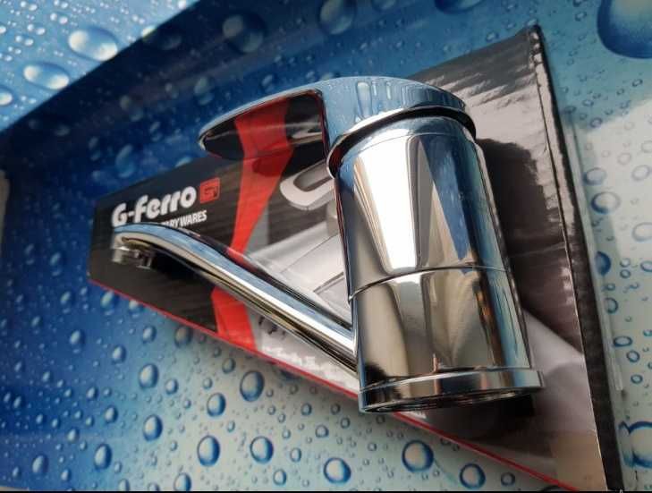 Смеситель змішувач для умивальника G-FERRO Mars 004-Z вилив 15 см