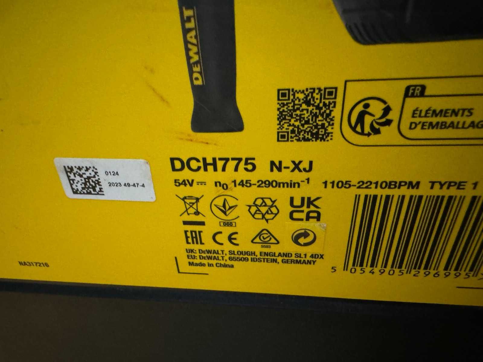 Бездротовий Перфоратор DeWalt DCH775 N-XJ (Без Акб и Зу) Новий !