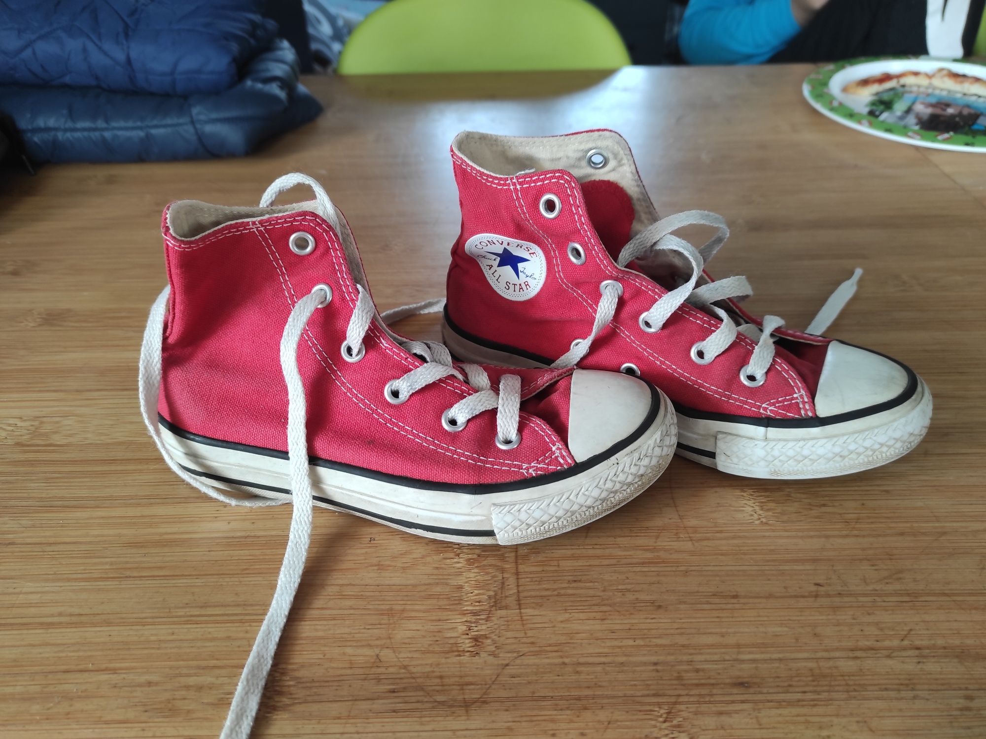 Converse czerwone za kostkę roz 12,5