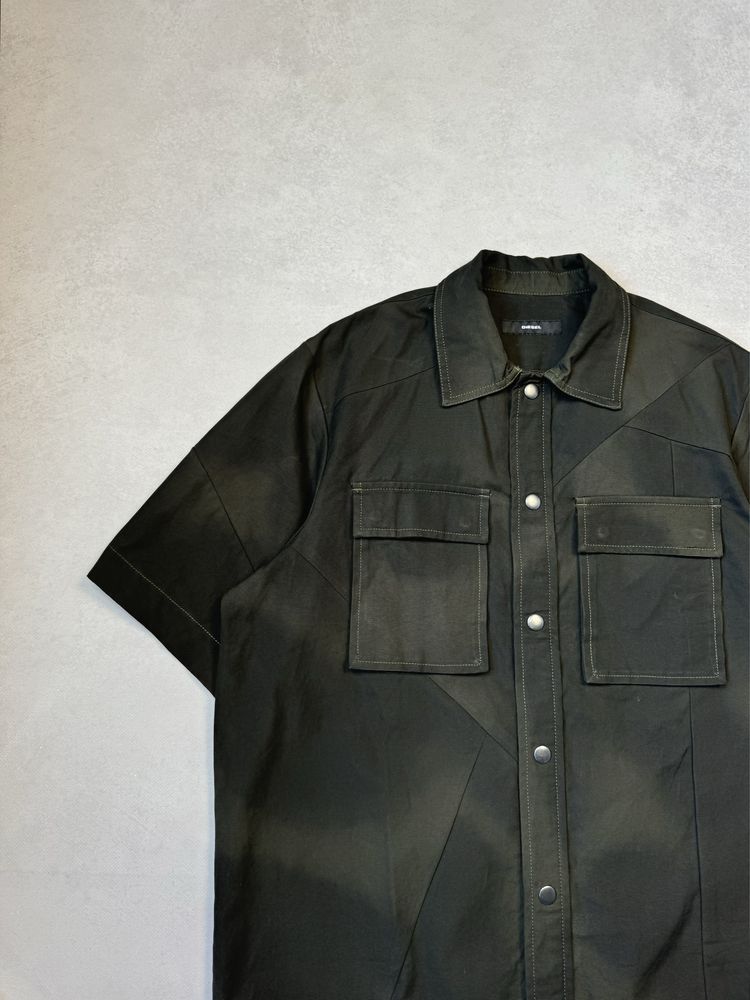 Рубашка Diesel camo мужская на заклепках (оригинал)
