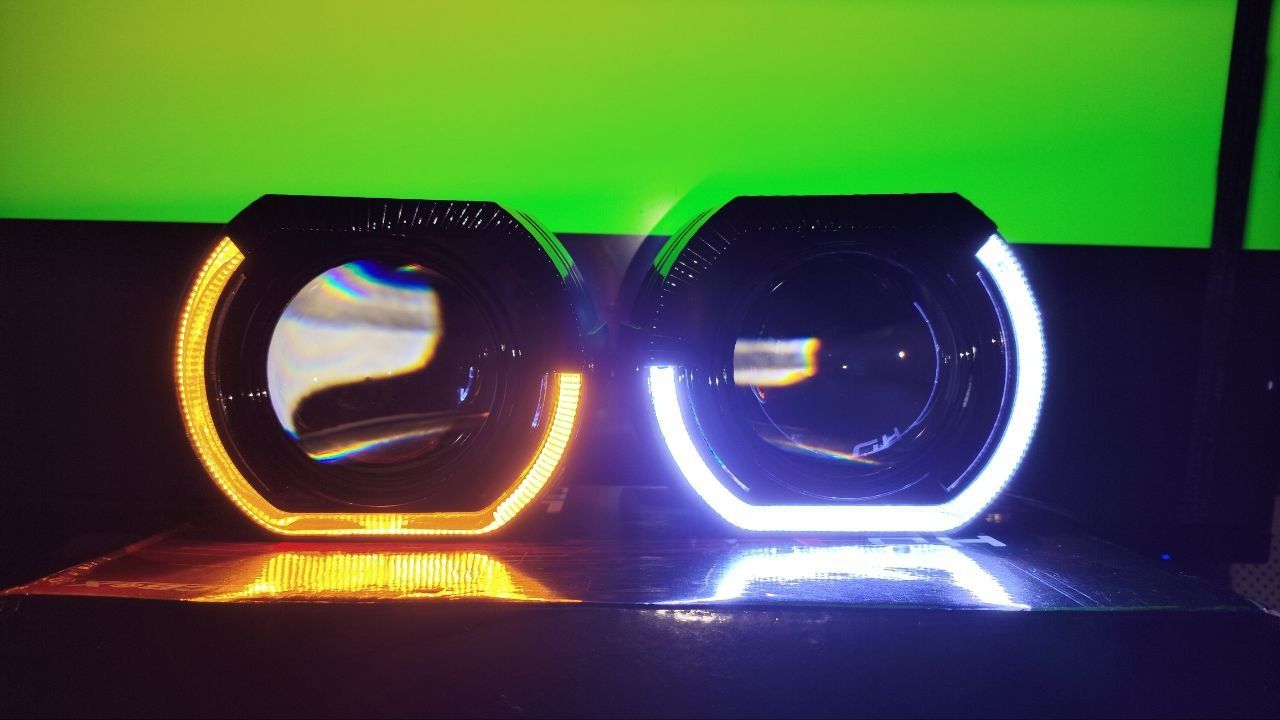 Би лед Світлодіодні лінзи Bi led 3Дюйма 6000К 55-67Вт. h4-h7