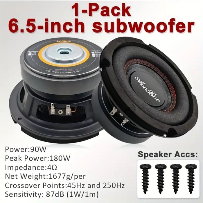 Głośnik subwoofer 6,5" 4ohm 90W