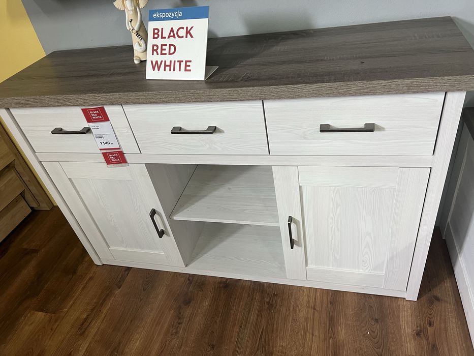 Komoda Luca Juzi Black Red White 148 cm – powystawowa