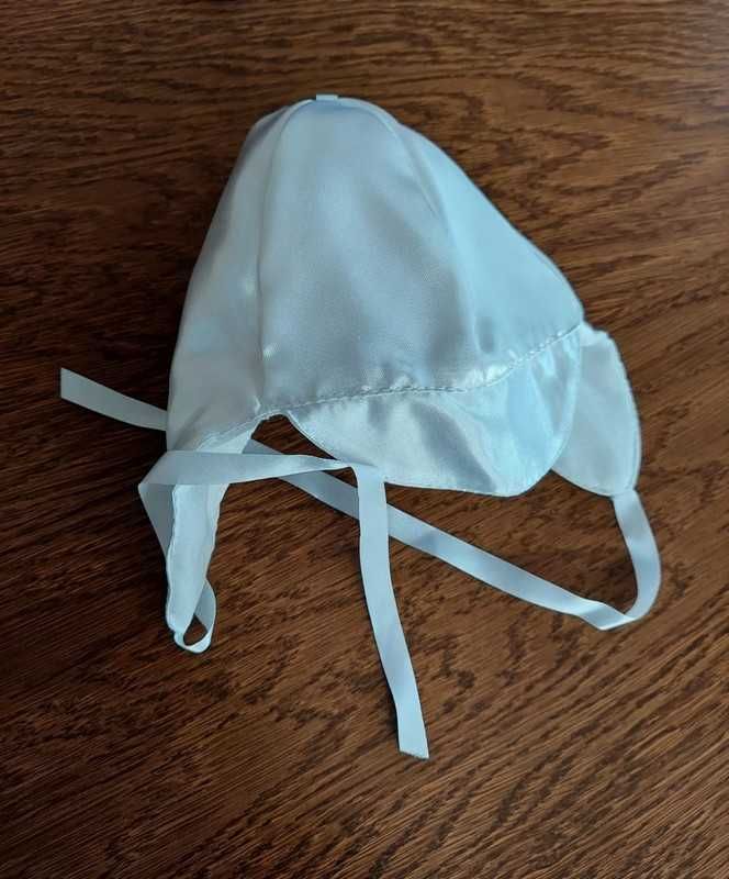 Becik śpiworek rożek do chrztu i czapeczka