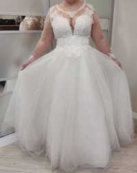Свадебное платье+фата размер 56
