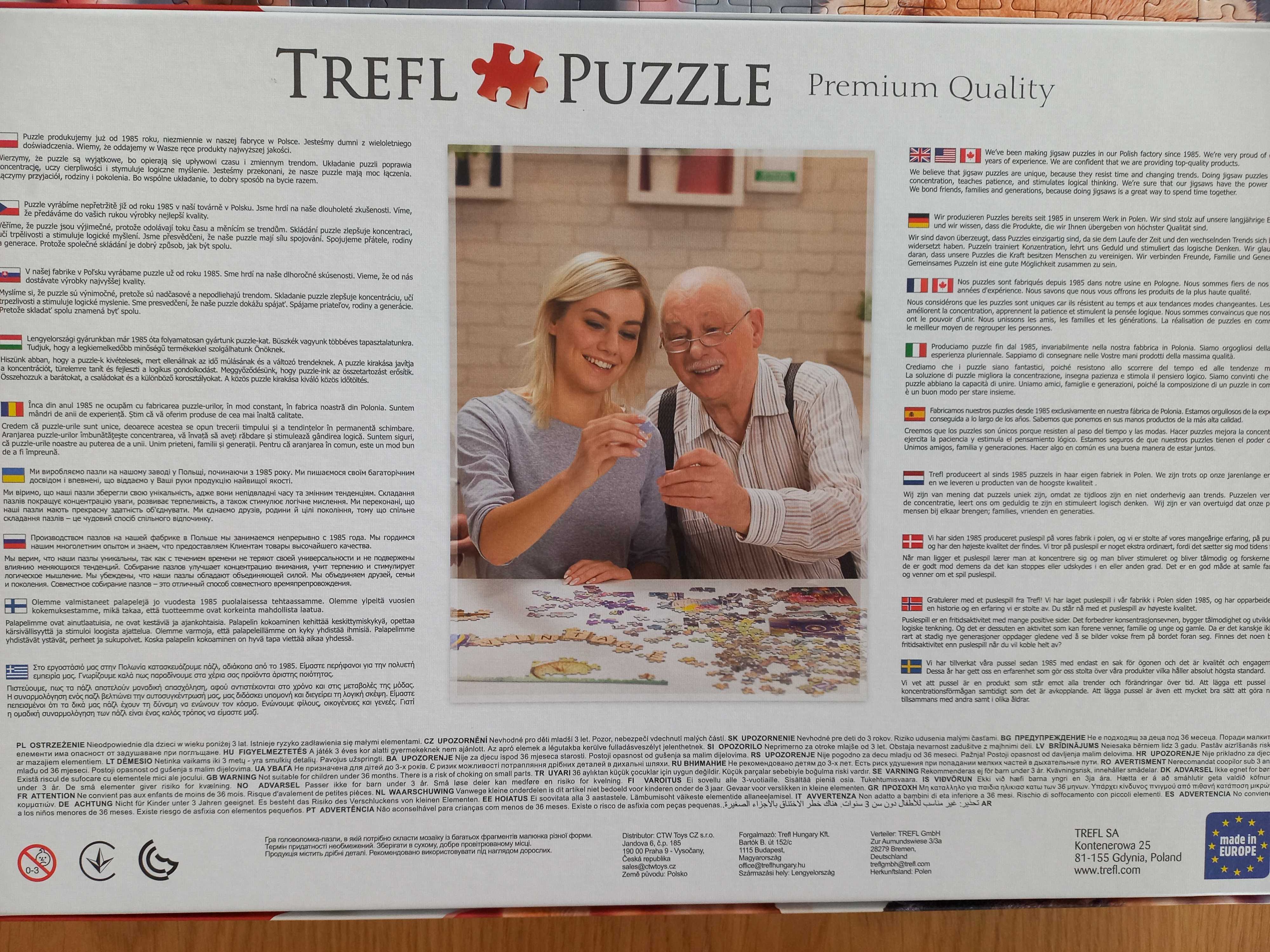 Puzzle Pieski, 500 elementów, Trefl Premium Quality JAK NOWE