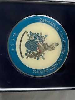 Medalha militar em estanho com estojo