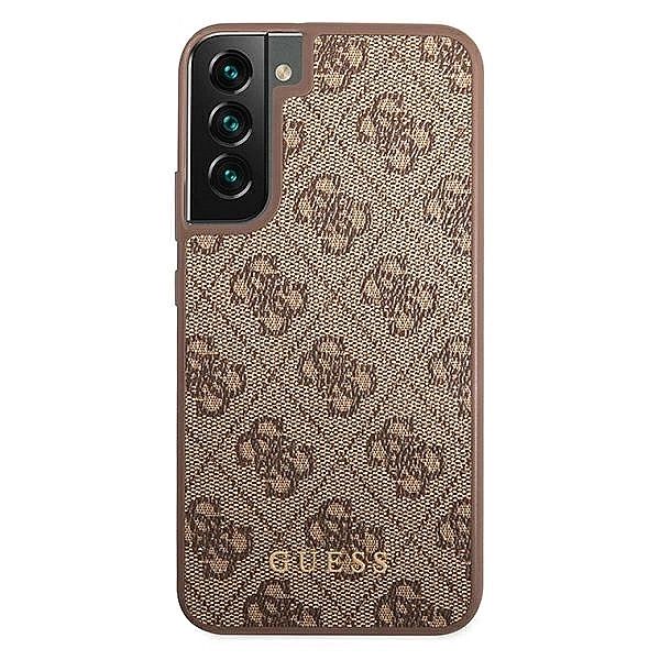 Guess GUHCS22SG4GFBR S22 S901 brązowy/brown hard case 4G Metal Gold Lo