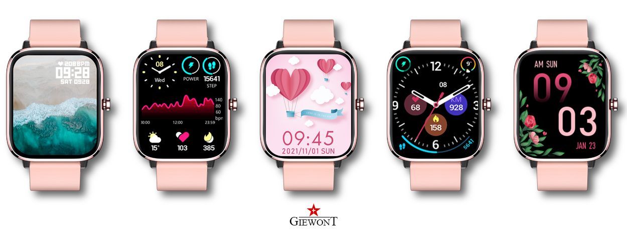 ZEGAREK SMARTWATCH z funkcją Dzwonienia RÓŻOWY damski PL MENU