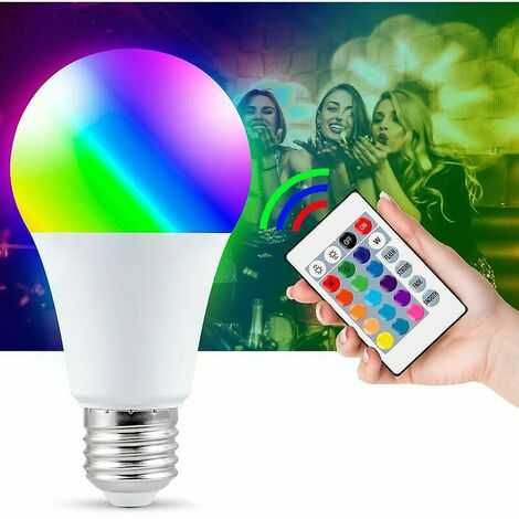 LED лампа RGBW Bulb E27 кольорова із пультом