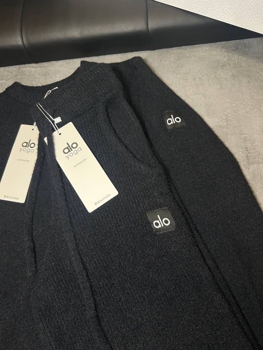 Костюм теплий шерсть Alo Yoga преміум якість вʼязаний