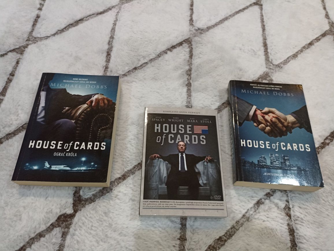 House od cards 4 x DVD + 2 książki