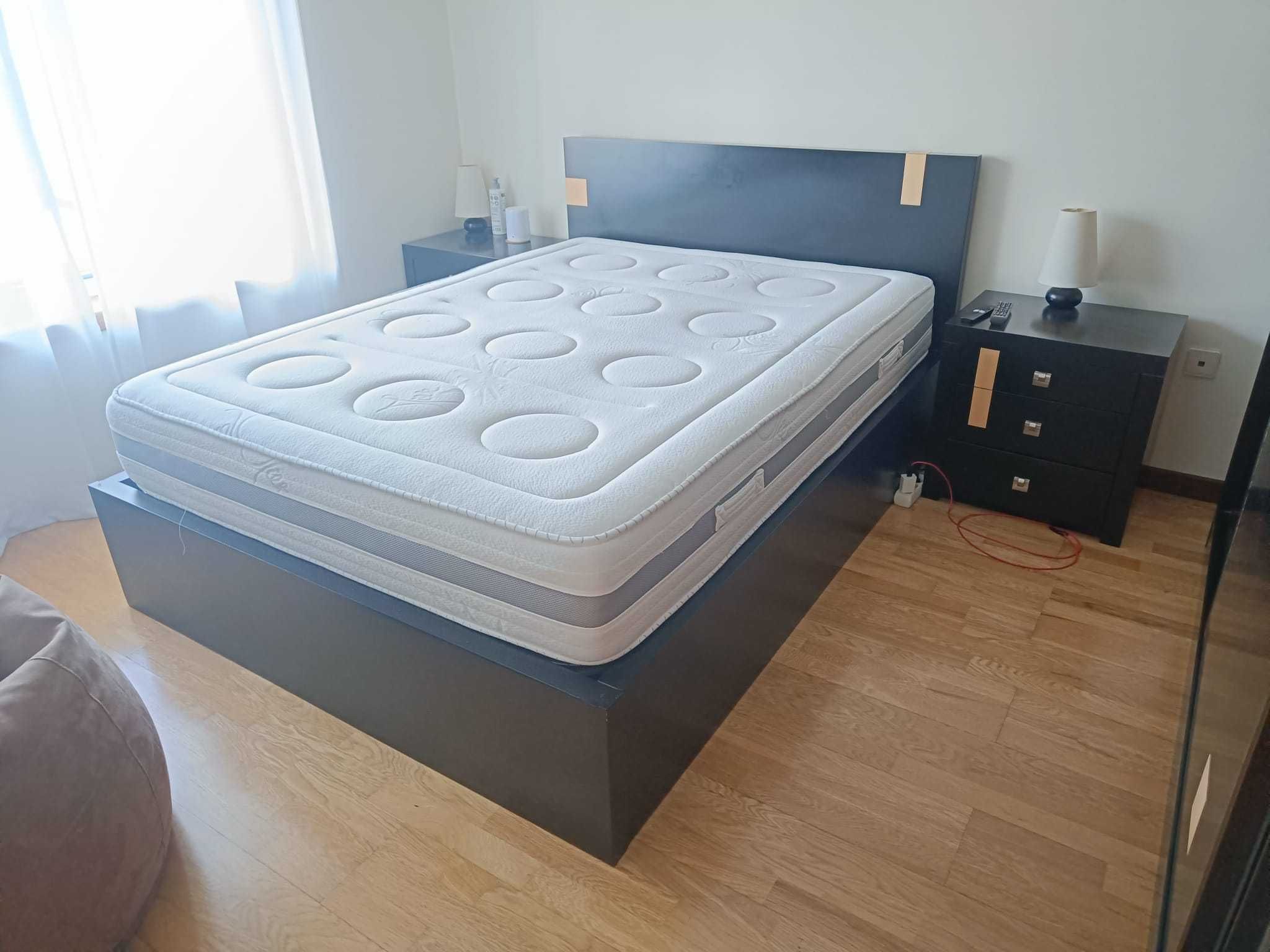QUARTO COMPLETO Moderno (Preto) – com roupeiro