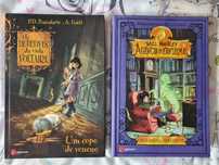 2 livros: "Os Detetives da Viela Voltaire" e "Agência de Fantasmas"