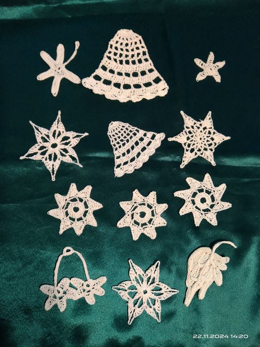 Ozdoby szydełkowe na choinkę