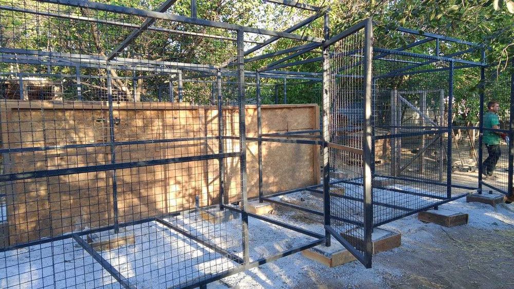 Изготовление  и монтаж вальеров, монтаж вальеров со сварной сетки