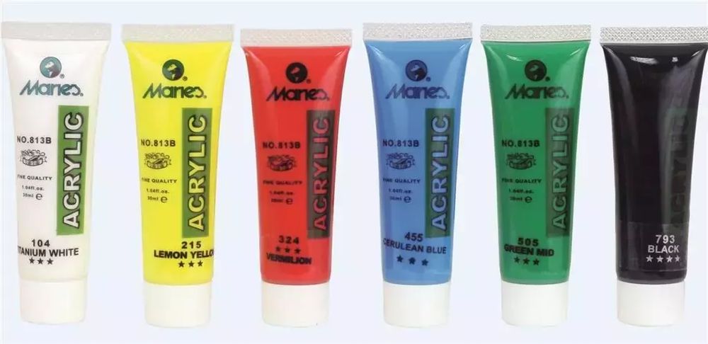 Farby akrylowe 6 kolorów MARIES. Grand