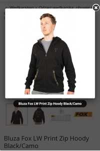 Bluza Fox Light Weight Black Camo Print Zip Hoody